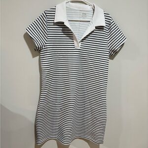 Abercrombie & Fitch Black and White Striped Mini Dress
